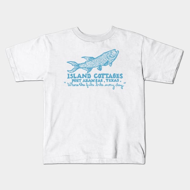 Island Cottages Kids T-Shirt by HMK StereoType